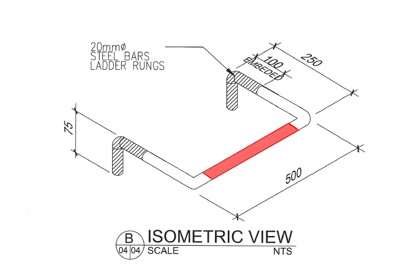 Ladder Rung Solidworks Technical Data | Sankyo Metal Industries Corporation